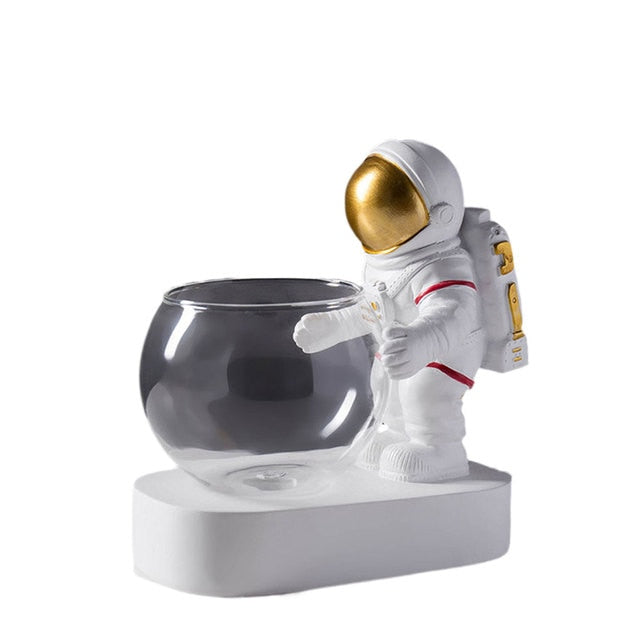 Nordic Astronaut Resin Decorative Flowerpot Ornaments Astronaut Flowerpot Astronaut Glass Vase Desk Vase Home Decor Accessories - Peace Easentials