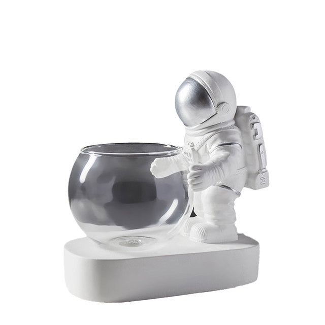 Nordic Astronaut Resin Decorative Flowerpot Ornaments Astronaut Flowerpot Astronaut Glass Vase Desk Vase Home Decor Accessories - Peace Easentials