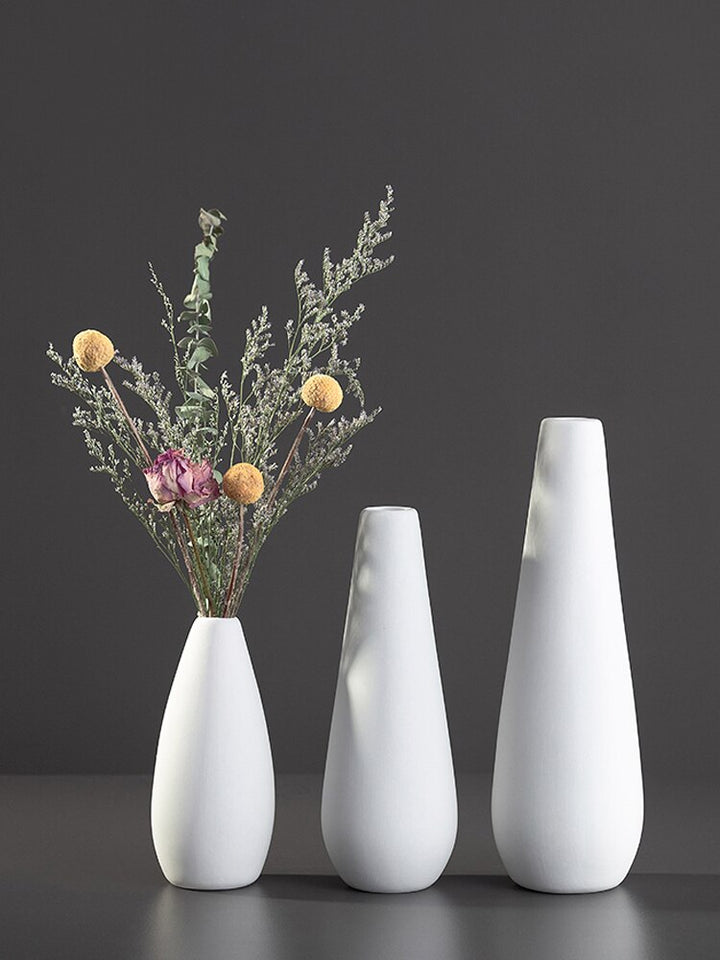 White Porcelain Flower Vases - Peace Easentials