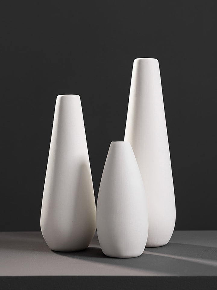 White Porcelain Flower Vases - Peace Easentials