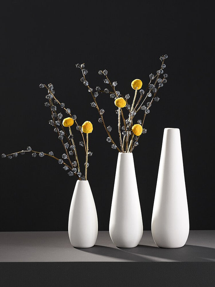 White Porcelain Flower Vases - Peace Easentials